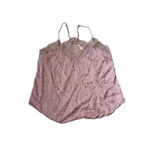 Lovestitch Women's Y2K Lacey Babydoll Cami Tank‎ Top Size M Pink Leopard Print